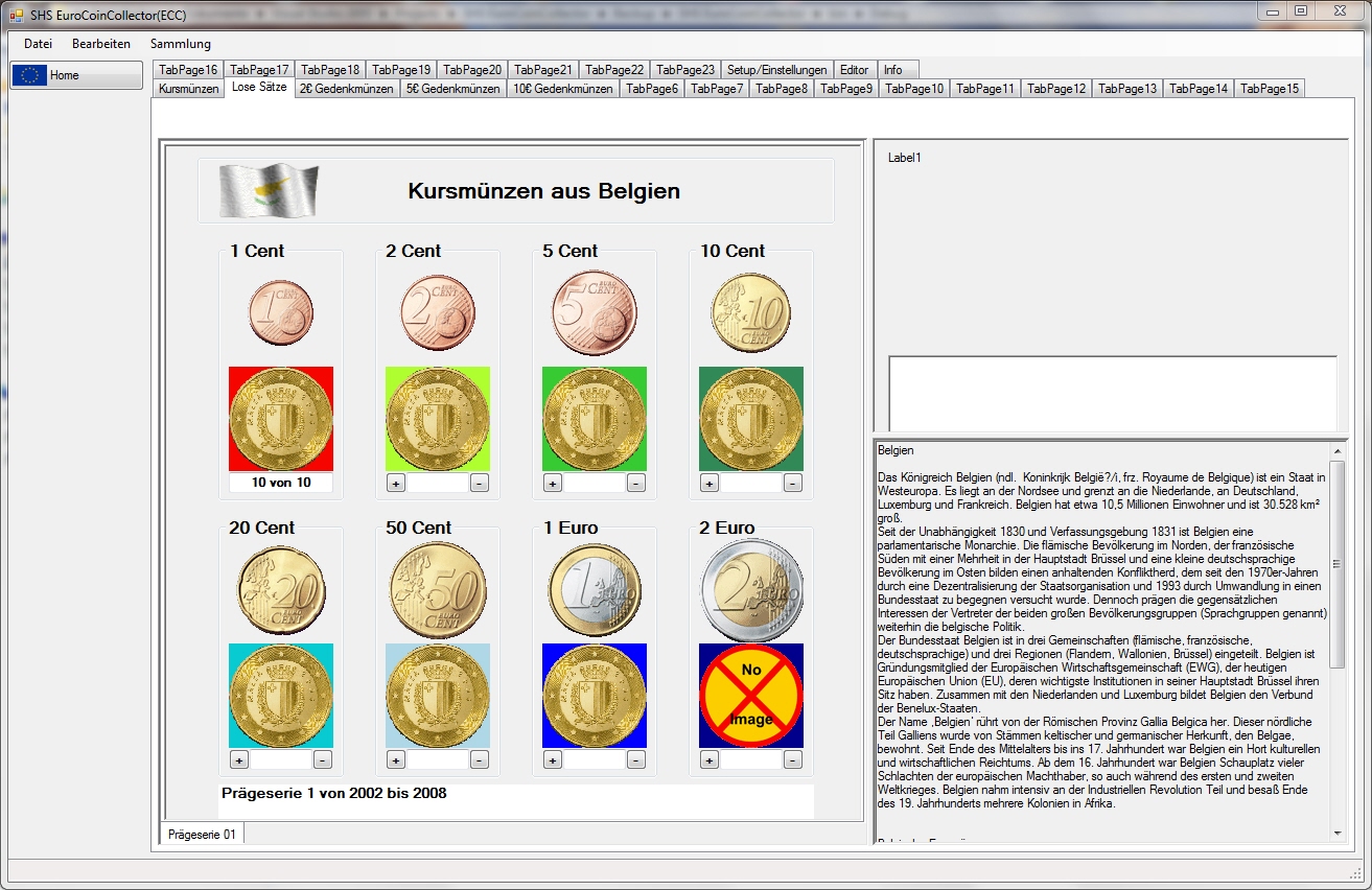 EuroCoinCollector 1. Screenshot